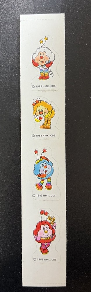 VINTAGE 80’S HALLMARK SPRITES RAINBOW BRITE STICKER STRIP 4.25 SHIPS ALL