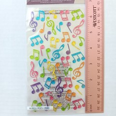 EK Success Sticko Dimensional Colorful Music Notes Stickers – 44 PC