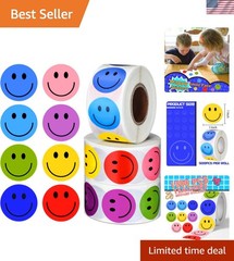 1500 Pcs Smiley Face Stickers Motivational Stickers for Teachers Macaron-3 Pack