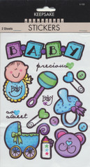 Keepsake Essentials Lot of 2 Sheets Package Baby Boy Creativity Inc Stickers
