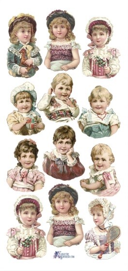 VIOLETTE STICKER – PLUM CHILDREN – 7 3/4″ x 3 3/4″ (19.5 cm x 9.5cm)