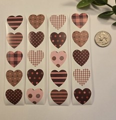 20 Valentine Stickers/Heart Stickers/ Valentines Day Stickers