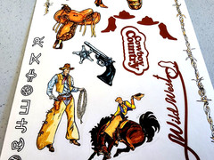 Cowboy Country Wild West Stickers 12″ Scrapbooking Sheets Crafts Etc