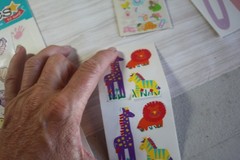 Frances Meyers provo craft & JoLees Stickers new baby lot animals die cut pastel