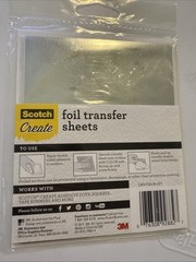 Scotch Create Gold and Silver Foil Transfer Sheets 10 Sheets per PKG 4inx5in
