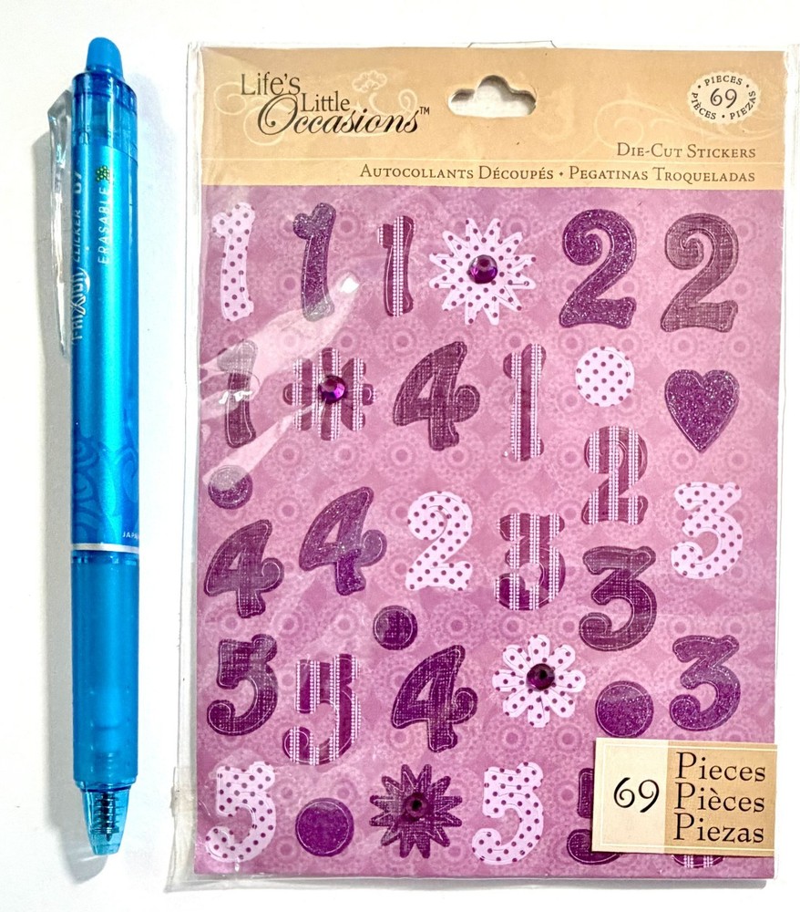 Numbers Stickers Scrapbooking Card Journal Planner Life’s Little Occasions