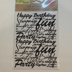 Crafters Square Rub On Transfers Lot Of 5 As Pictured NEW