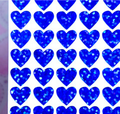 Holographic Sparkle Heart Stickers!~ 0.25 to 4 in ~ 13 Colors ~ Cards & Crafts!