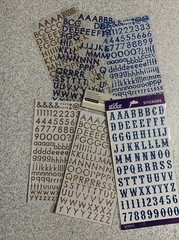 Mixed Size Lot Of Glitter Letter & Number Stickers (A13)