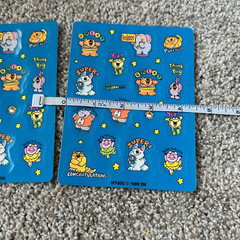 NEW Vintage Stickers 3M Post It Animals Bears Raccoon Hippo HT-850 1989 80s 90s