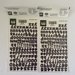 Lot of 2 Making Memories 7/16” Dot Deep Plum Creative Letters Alphabet Stickers