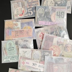 50 Piece Junk Journal Ephemera Pack-Small Pieces Vintage Inspired Scrapbook Lot