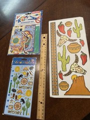 3 NEW Packages Southwest Cowboy Stickers Scrapbooking WESTERN Horses Cactus