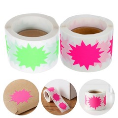 2 Rolls Price Tag Stickers for Retail Supermarket Business Sign Blank Label