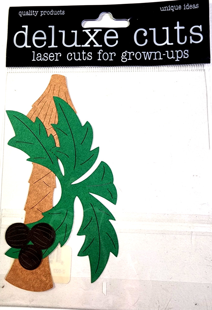 Deluxe Cuts Coconut Palm Tree Laser Cut Ephemera Tropical Die Cut 4.25×6.5