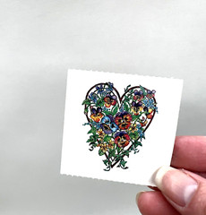 PSX Design Pansy Heart Stickers Scrapbooking Card Making