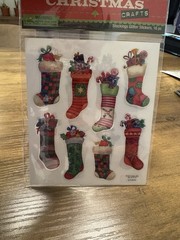 Christmas Paper Crafts Christmas Stickers, 3D Lighted Embellishment & Santa Hats