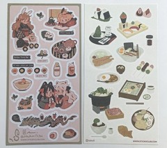 Stickii Club Sticker Sheets Lot of 7 Food Theme