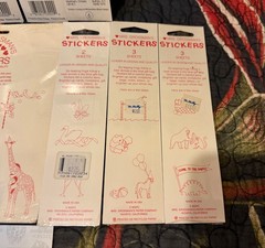 Vintage Mrs. Grossman’s Sandylion Stickers Lot Fuzzy Sharks Bears Prismatic Rare