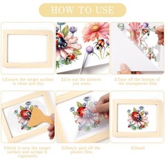 Insect Birds Rub on Transfer for Crafts: 16 Pcs Cute Animals