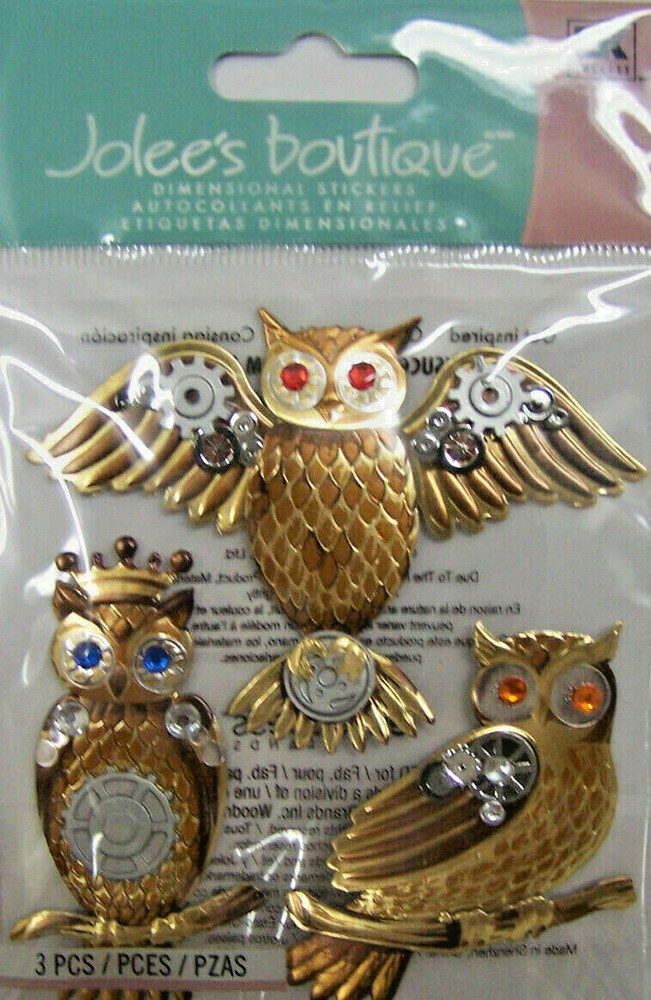Jolee’s Boutique Stickers – Steampunk Owls