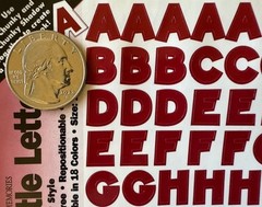 DEEP RED 7/16” CHUNKY ALPHABET Stickers(2 sheets)Making Memories •Letter•Numbers