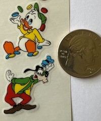 MICKEY & DONALD Rub-On Transfers(10pc)Disney•Cartoon •Snow White•Card Making•