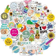 200Pcs Christian Bible Verse Stickers Waterproof for Water Bottles Laptop DIY