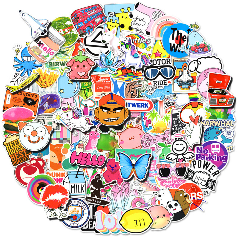 VSCO 100 Pcs Cool Stickers Pack, Waterproof VinylDecals
