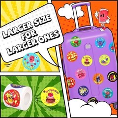 3 Rolls Scratch and Sniff Scented Stickers for Kids, 600 Pcs Motivational Reward