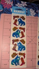 HAMBLY STUDIOS STICKERS Western Cowboy Hat Boots PRISMATIC NEW IN PACKAGE