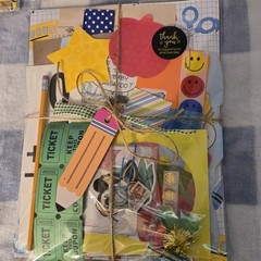 Junk Journal Ephemera Back to School kit Scrapbook crafts teacher student pencil