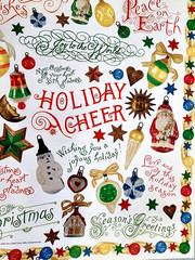 Vintage 1996 John Grossman Christmas Stickers Holiday Cheer Rare 8×10 Glossy NOS