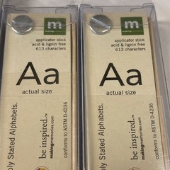 4-Making Memories Simply Stated Rub On Large / Small Black Alphabet Sets. NEW!!