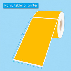 Rectangle Color Code Stickers 3×5 Inch 250 Pack Fluorescent Orange Adhesive Roll