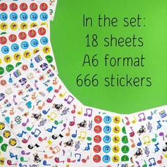 Small Music Note Stickers – Decorative Vinyl Music Symbols for Notebooks,