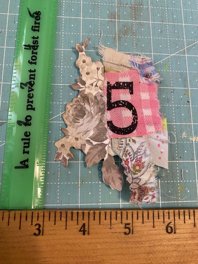 NUmberVintageUnique Handmade Ephemera, Scrapbook,Junk Journal,tag,embellishment