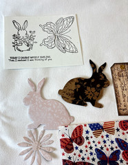 10 Asst + Rabbits Ephemera Supplies For Junk Journal Scrapbooking Card Toppers
