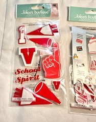 Jolees Boutique VINTAGE RARE School Spirit/Cheerleader 3D Scrapbook Stickers NEW