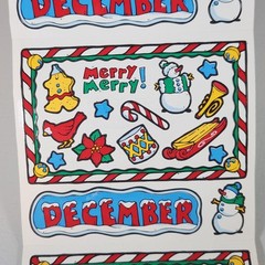 Vintage Frances Meyer December Month Sticker Roll Lot of 61 Sheets – READ