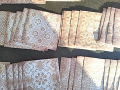 100pc Vint Scrapbooking Craft Papers 3 1/4 X 3 1/4 In Beige & White Patterns