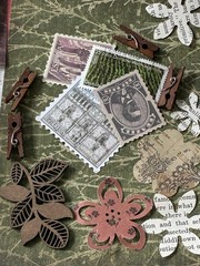 WINGS OF FANCY Junk Journal Supplies—HUGE VARIETY Paper Buttons Beads Ribbons