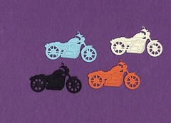 MOTORCYCLE die cuts scrapbook cards