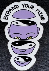 EXPAND YOUR MIND STICKER✨☯️✨4” X 2 3/4”✨GLOSSY✨WATERPROOF✨AWESOME✨💫