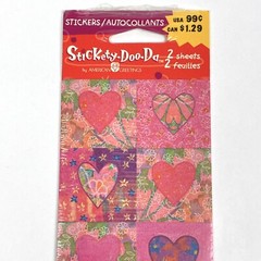 NEW Stickety Doo Da HEARTS American Greetings Stickers 2 Sheets