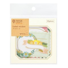 MIDORI sticker PCM label floral pattern 82610006