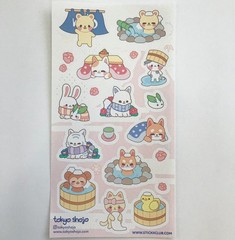 Stickii Club Sticker Sheets Lot of 11 Food Cute Animals