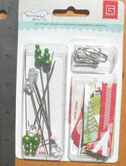 Hat Pins Scrapbook Embellishments Basic Grey Tags 40+ piece Card Making Altered