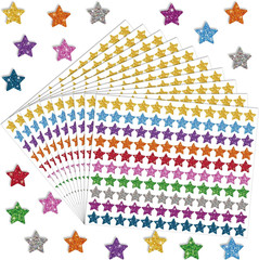 1200 Pcs Paw Glitter Stickers Sparkly Small Stickers for Kids Classroom Art Craf