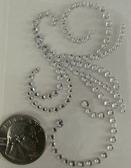 CLEAR/SILVER SWIRL Dimensional Rhinestone Stickers (1pc)Recollections•Curly•